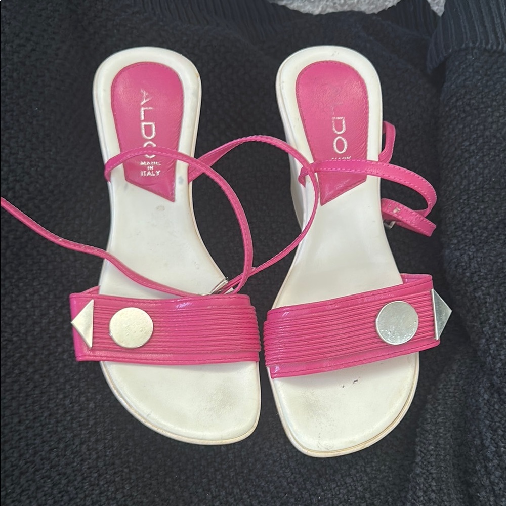Aldo Pink Sandals vintage spice girl platforms